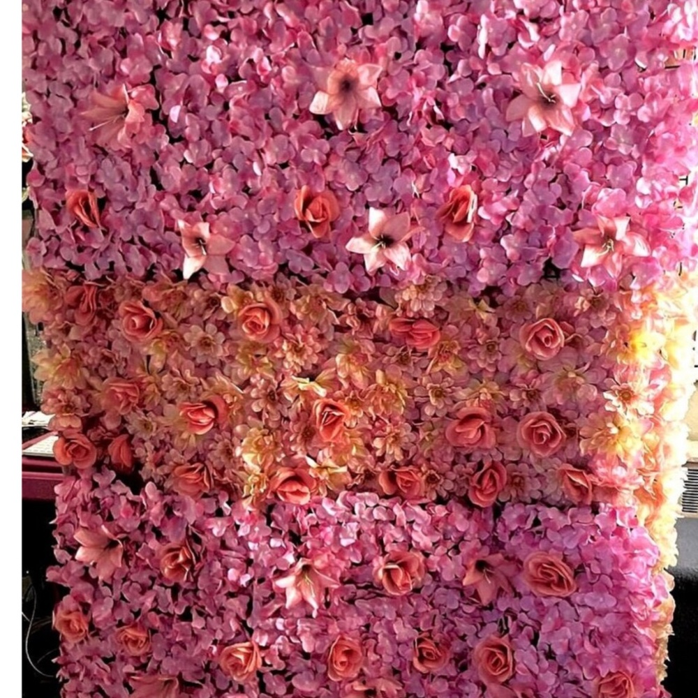 Handmade 6ft Flower wall/wedding backdrop/flower backdrop